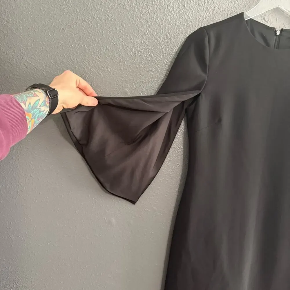 Tahari ASL Black Cape Sleeve Dress Size 4 - Picture 5 of 8